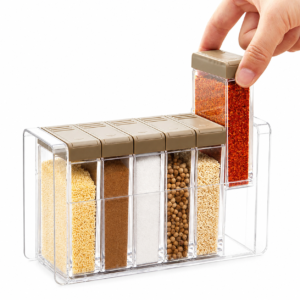 Transparent Spice Jar Set