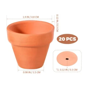 Yard Decor 20-Pack Mini Terracotta Pots